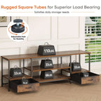 Wooden Tv Stand For Up To 75 Inch TV Entertainment Center For Living Room