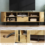 69" TV Stand w/ Power Outlet for TVs up to 80",Entertainment Center