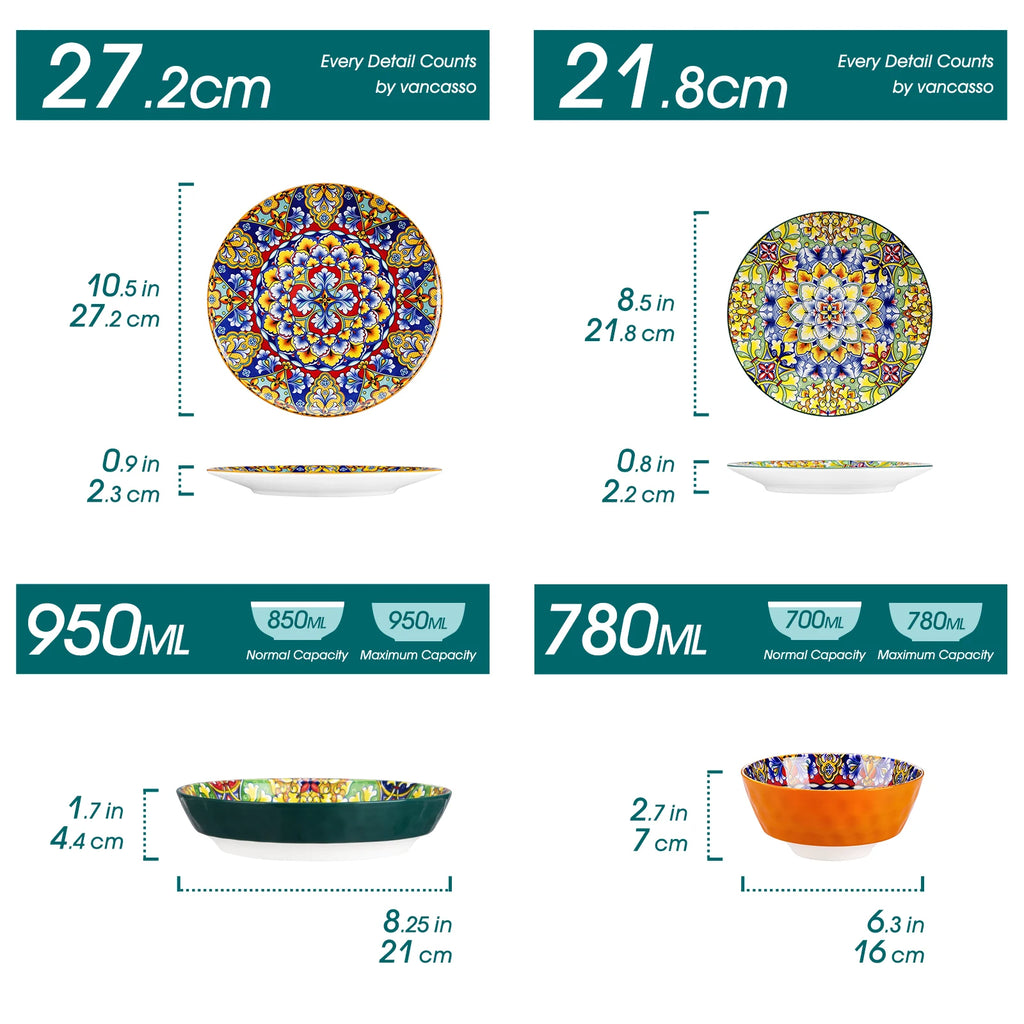 24 PCS Ceramic Dinnerware Set