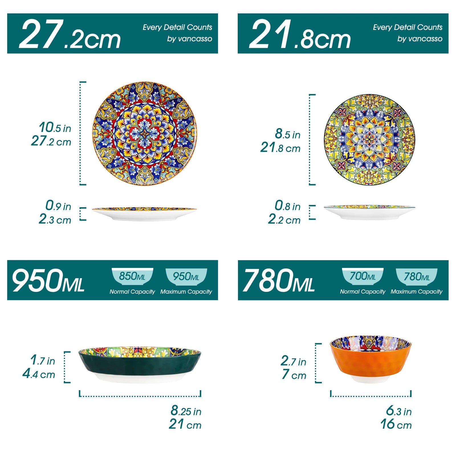 24 PCS Ceramic Dinnerware Set