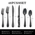 48Pcs Stainless Steel Cutlery Set Steak Knives