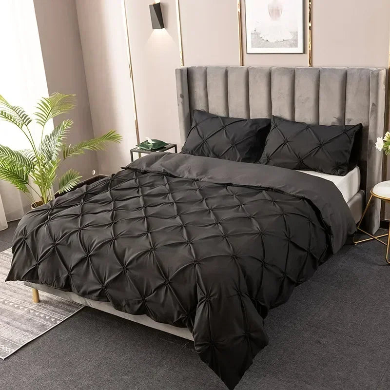 Crafts 3D Pinch Pleated Duvet Cover Set