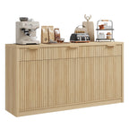 55 Inch Fluted Buffet Sideboard Cabinet