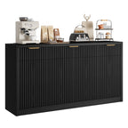 55 Inch Fluted Buffet Sideboard Cabinet
