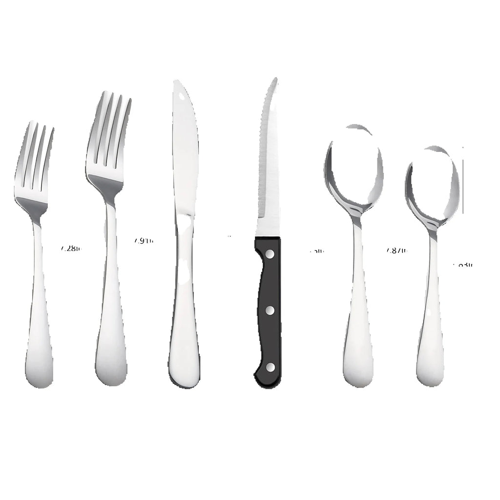 48Pcs Stainless Steel Cutlery Set Steak Knives