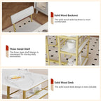 3 Piece Modern Bar Table Set for 2, Space Saving Counter Height Dining Table