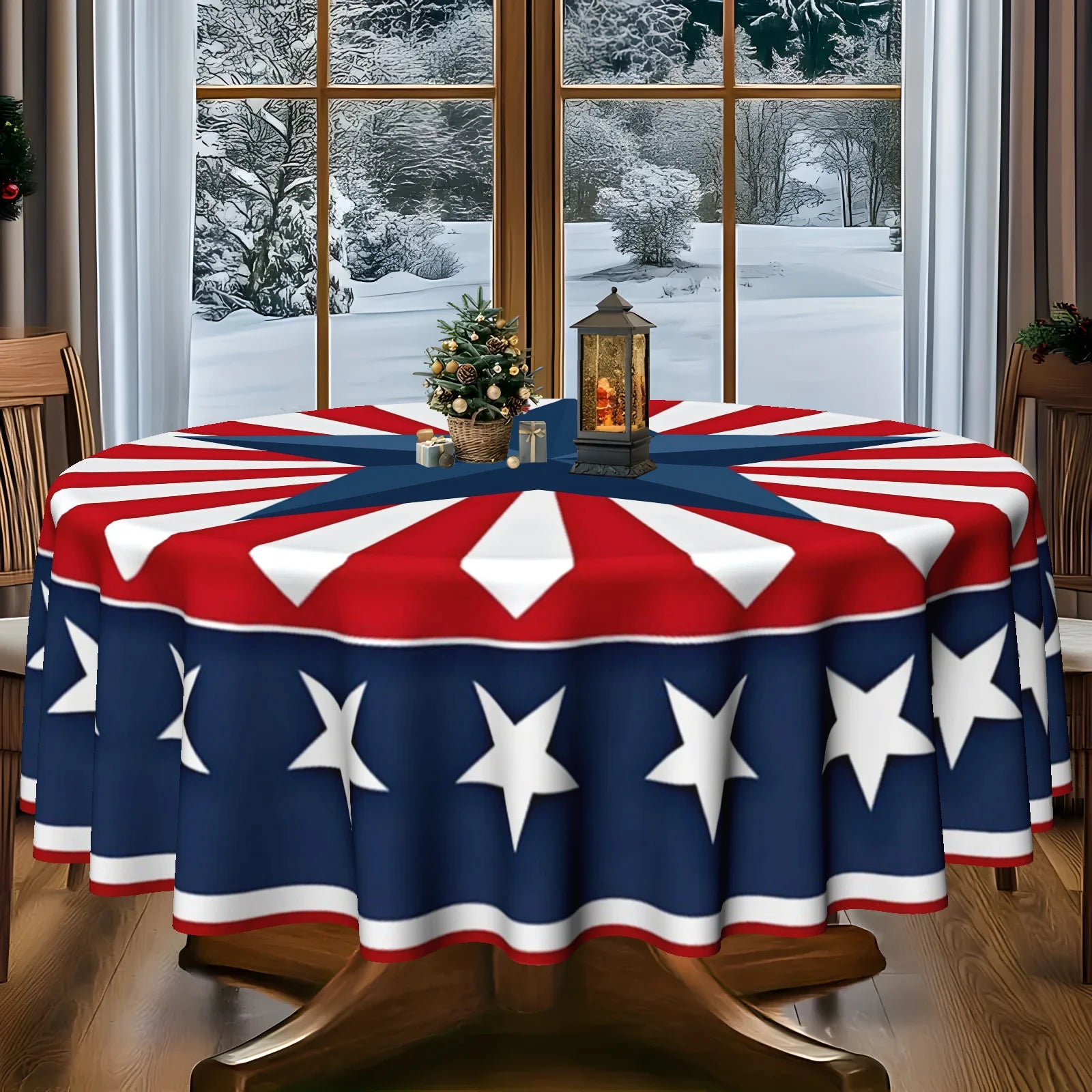 A Round Tablecloth Designed for Various Occasions