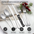 48Pcs Stainless Steel Cutlery Set Steak Knives