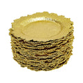 24Pcs Gold Chargers PP Plate