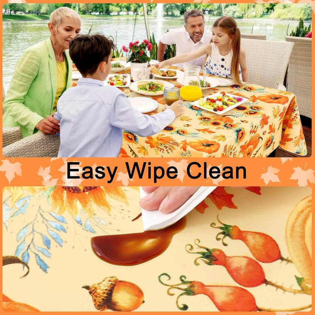 Waterproof PVC Flannel Table Cover Elastic Fitted Tablecloth