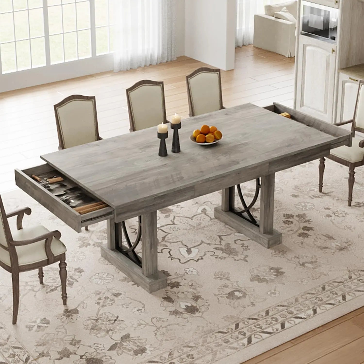 71 Inch Dining Table For 6-8