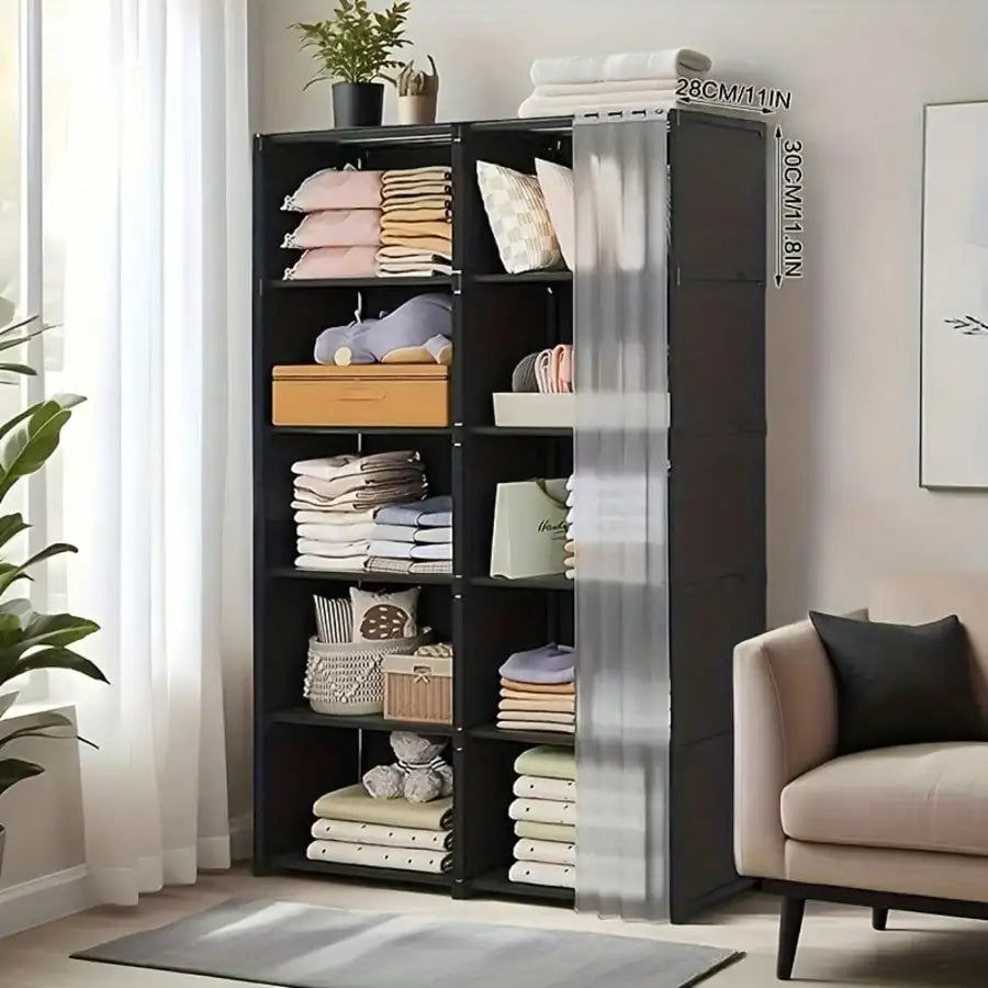 Multi Tier Bookshelf Storage Rack Black Bookcase