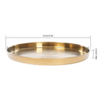 6Pcs Round Serving Trays, Stainless Steel