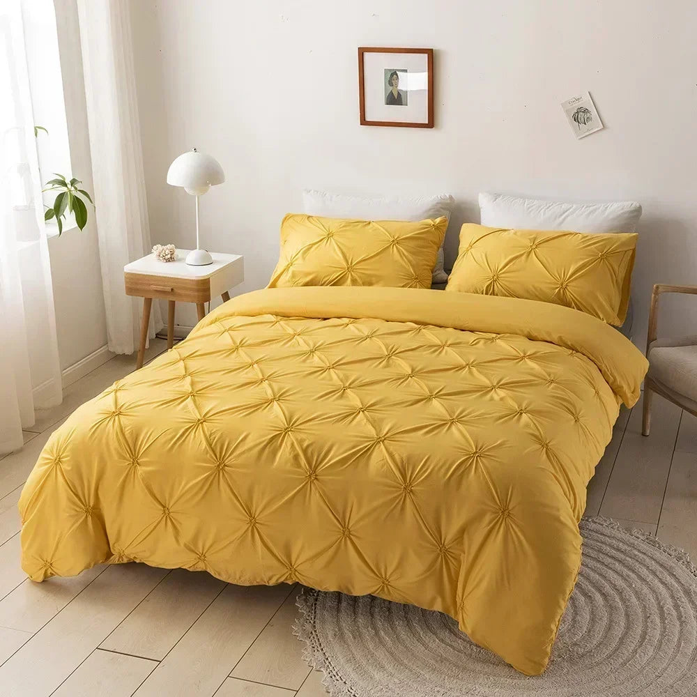 Crafts 3D Pinch Pleated Duvet Cover Set