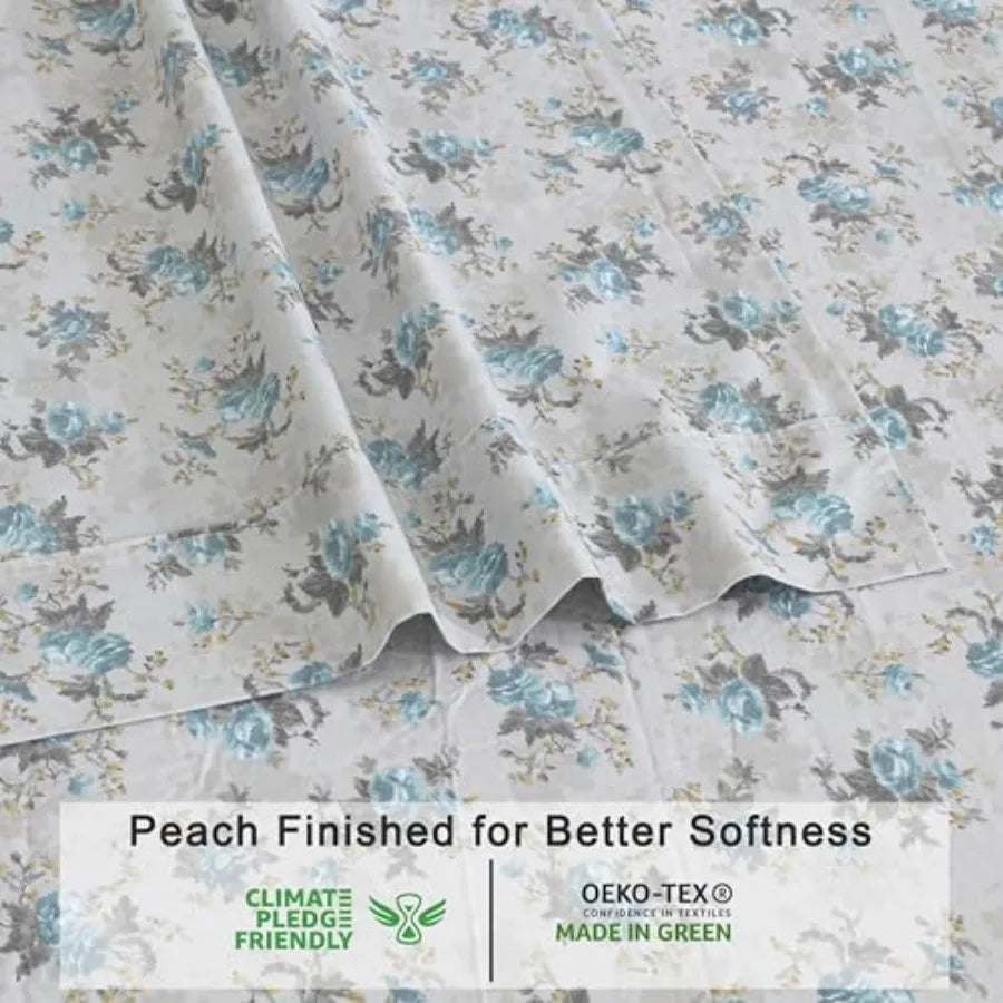 100% Cotton Organic Percale Sheets Size Crisp Cooling Bed Sheets