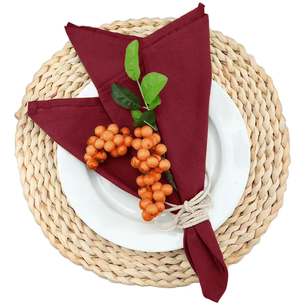 6/12PCS 40x40cm Cotton Linen Cloth Napkins Thickened Durable