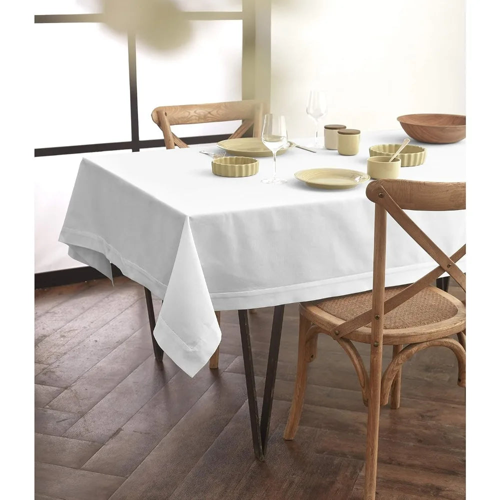 White 60x120 Inch Cotton Linen
