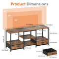 Wooden Tv Stand For Up To 75 Inch TV Entertainment Center For Living Room