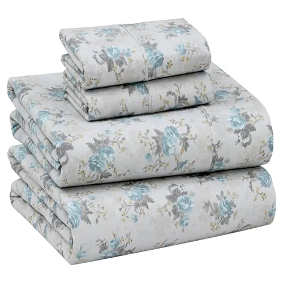 100% Cotton Organic Percale Sheets Size Crisp Cooling Bed Sheets