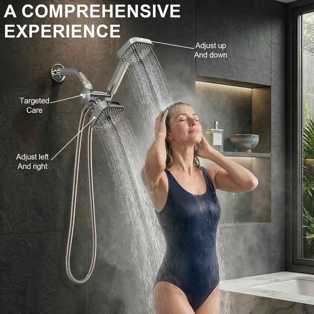 High-Flow 2-in-1 Wall-Mounted Handheld Shower Head