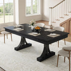 71 Inch Dining Table For 6-8 With 2 Drawers