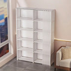 Multi Tier Bookshelf Storage Rack Black Bookcase