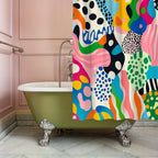Abstract Swirls Shower Curtain