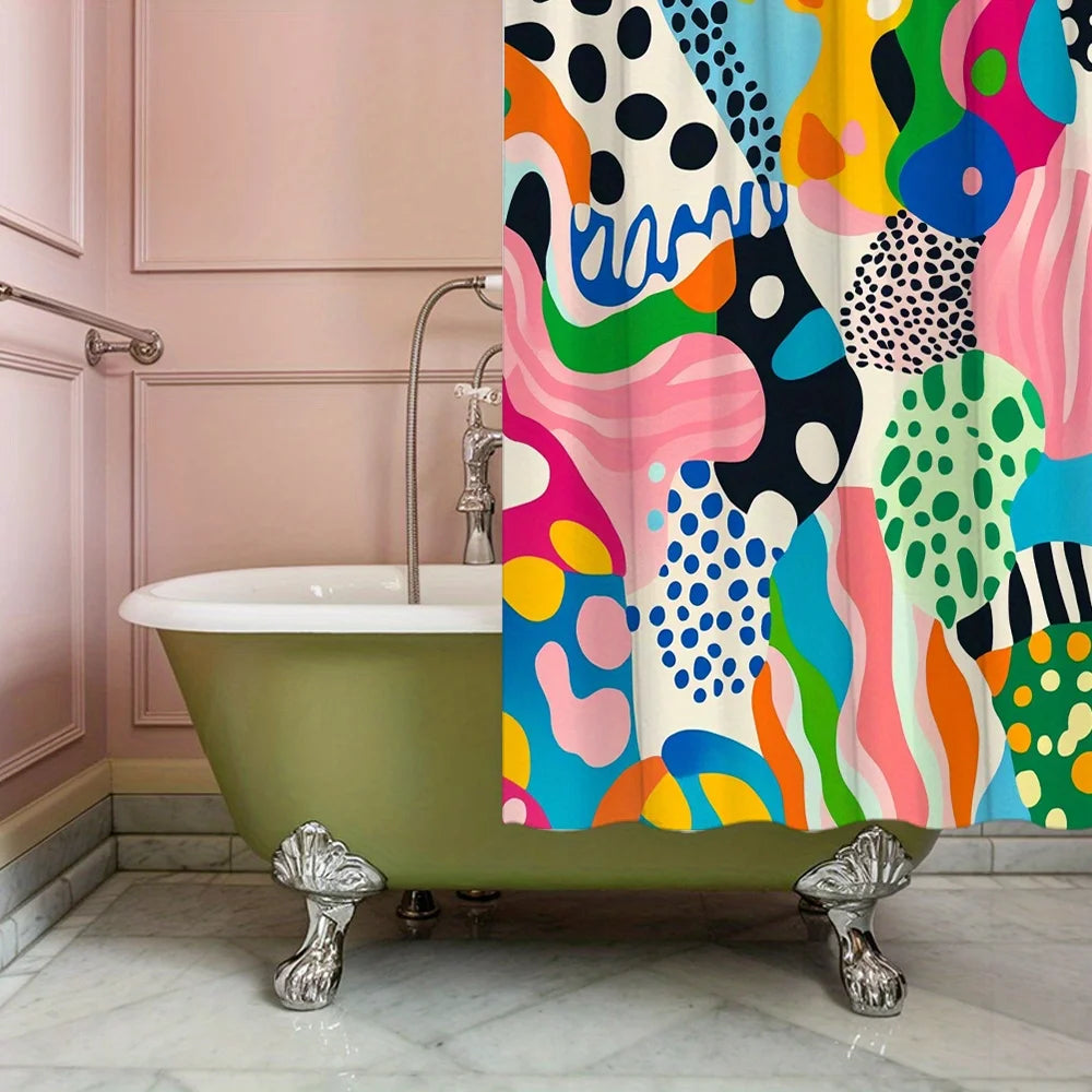 Abstract Swirls Shower Curtain