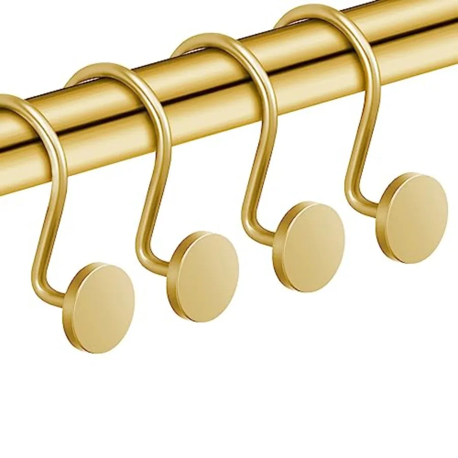 Shower Curtain Hooks, Rustproof Shower Curtain Rings for Bathroom,