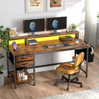 48"&55“ Small Gaming Desk with Remote Control RGB Light