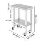 SucceBuy Stainless Steel Kitchen Prep Table