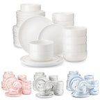 MALACASA 18/36-Piece Ceramic Plate Porcelain Dinnerware Set
