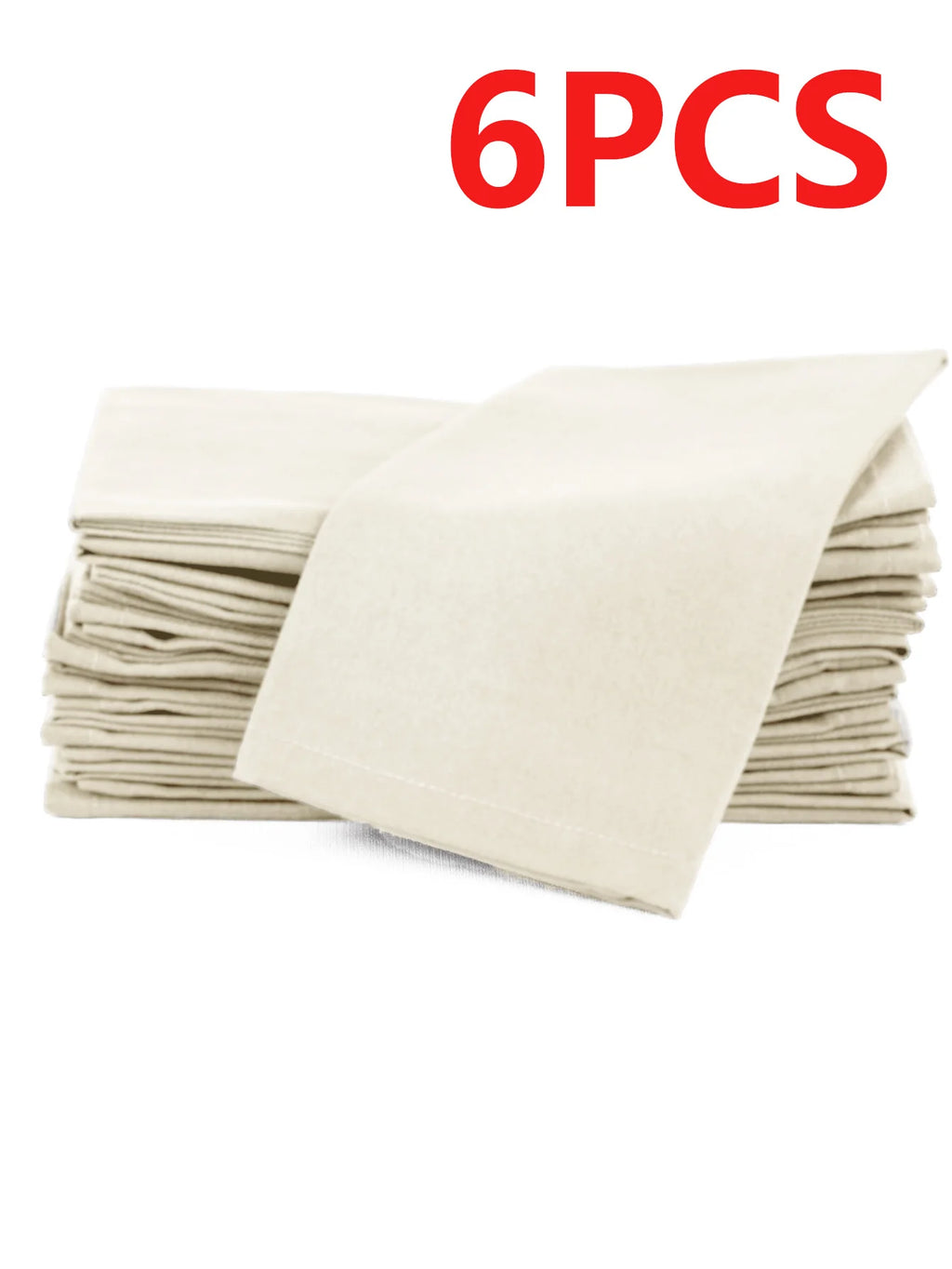 6/12PCS 40x40cm Cotton Linen Cloth Napkins Thickened Durable