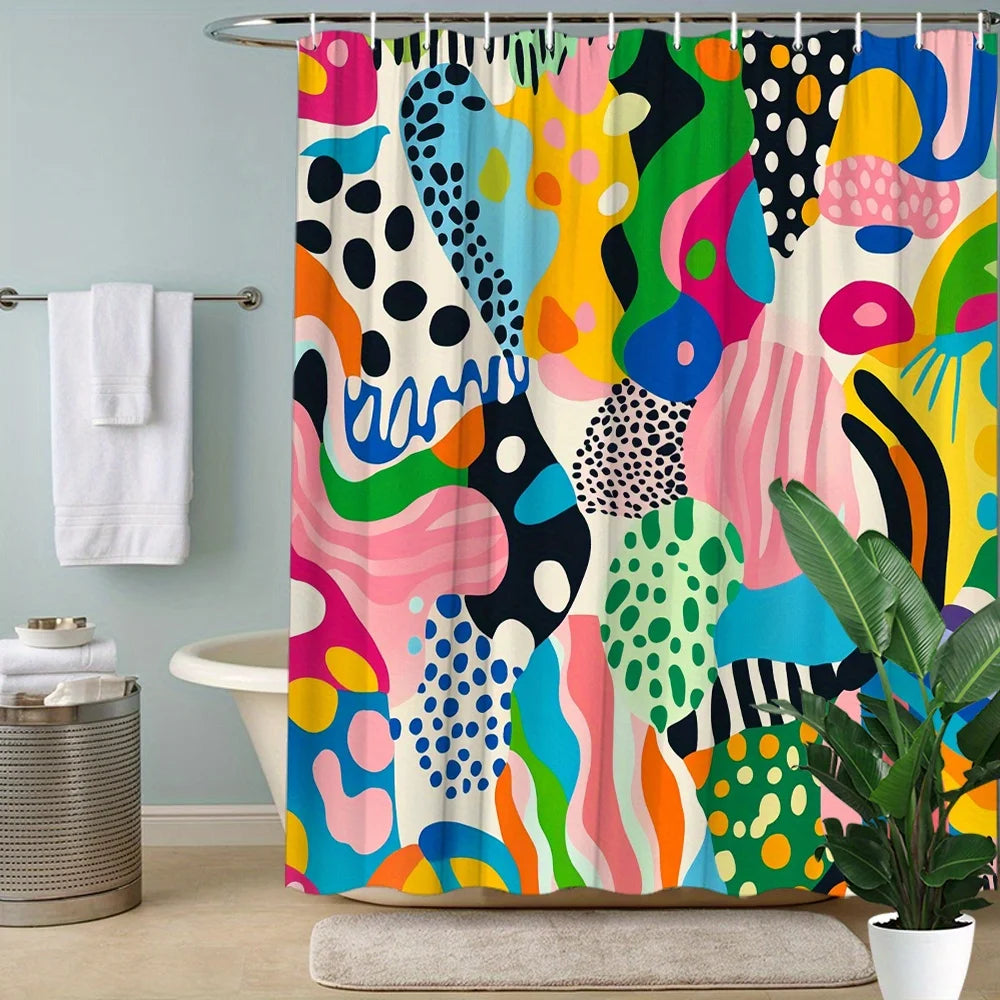 Abstract Swirls Shower Curtain