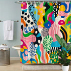 Abstract Swirls Shower Curtain
