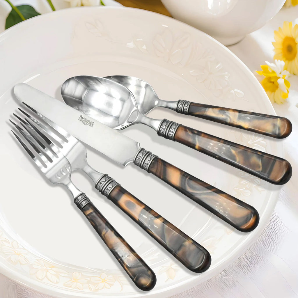 Barenthal Tortue Sandstone Handle Flatware Set 20Pcs Stainless Steel Cutlery