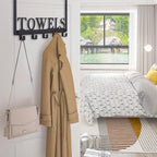 Over The Door Hooks, Towel Rack with 6 Hooks