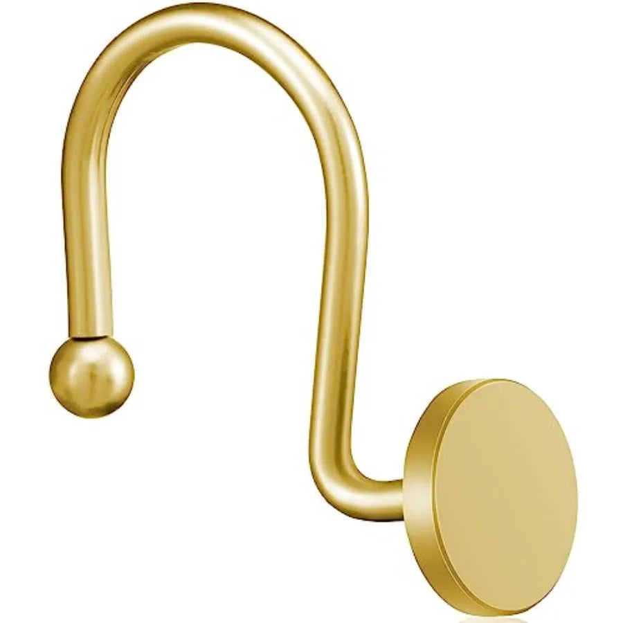 Shower Curtain Hooks, Rustproof Shower Curtain Rings for Bathroom,