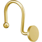 Shower Curtain Hooks, Rustproof Shower Curtain Rings for Bathroom,