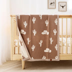 Cactus Jacquard Knit Baby Blanket