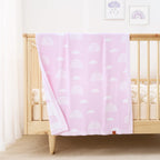 Rainbow Lilac Jacquard Knit Baby Blanket