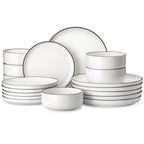 MALACASA 18/36-Piece Ceramic Plate Porcelain Dinnerware Set