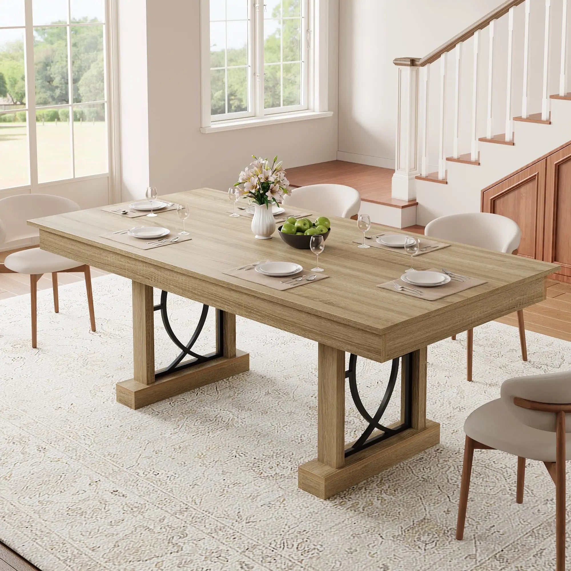71 Inch Dining Table For 6-8
