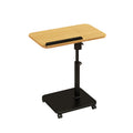 Adjustable Height c-Shaped End Table with Wheels,