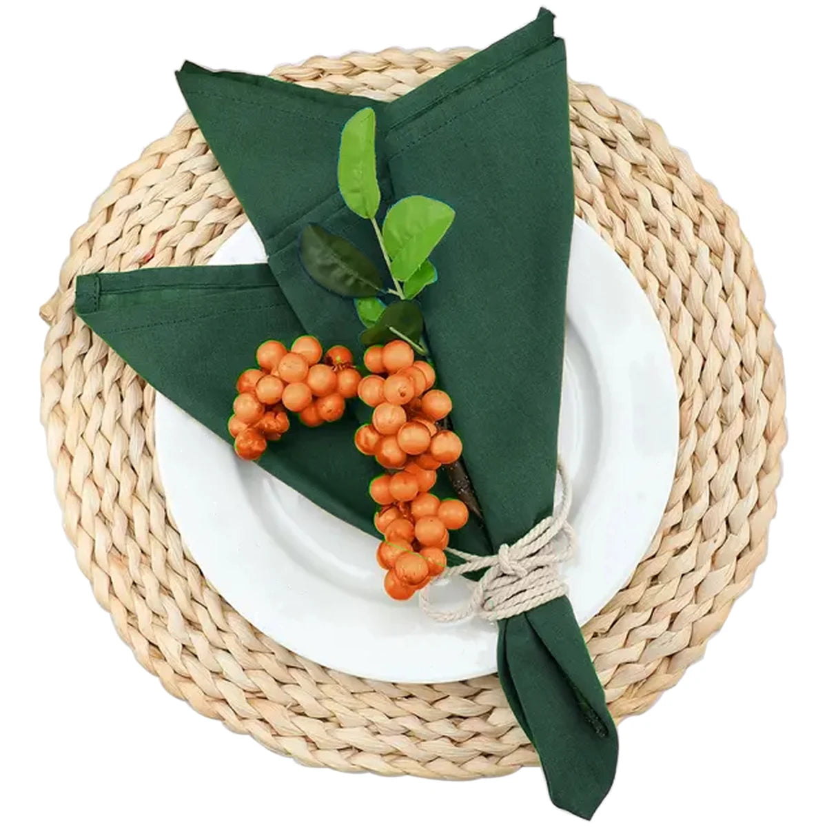 6/12PCS 40x40cm Cotton Linen Cloth Napkins Thickened Durable