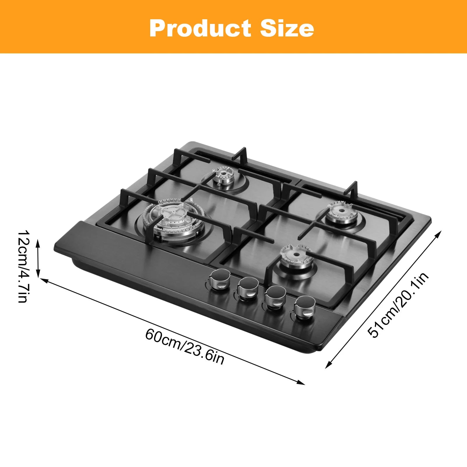 Propane Stove Indoor, Powerful Built-in Burners, Portable