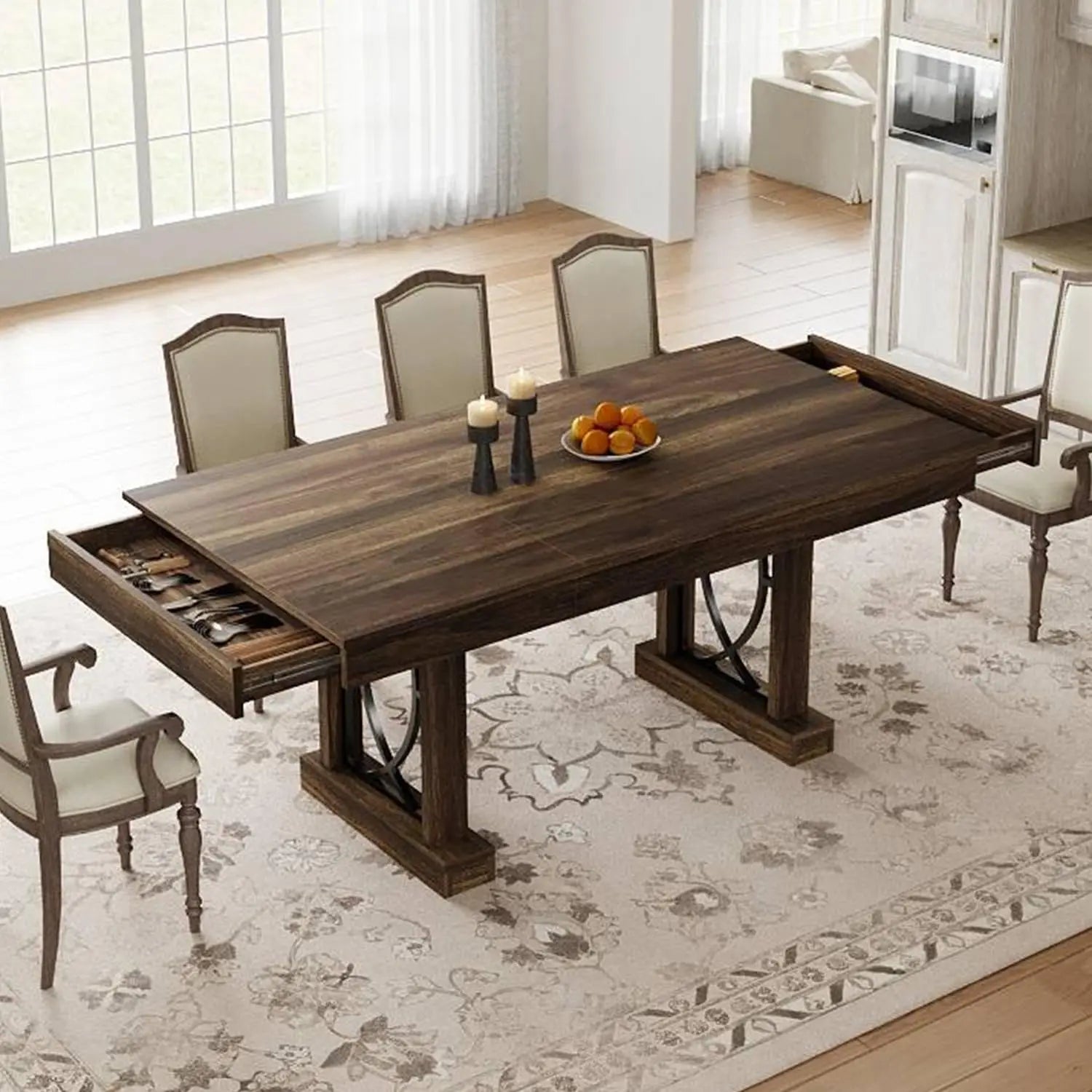 71 Inch Dining Table For 6-8