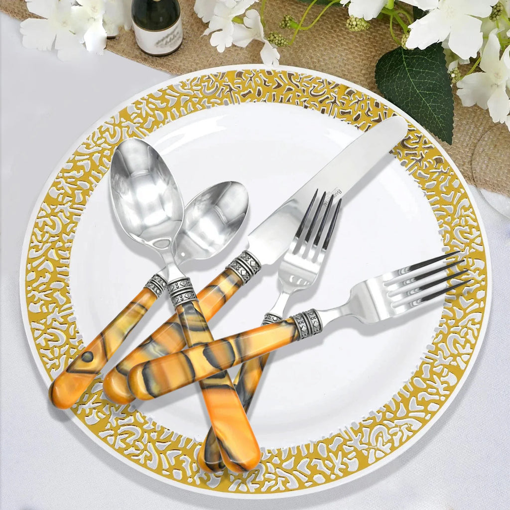 Barenthal Tortue Sandstone Handle Flatware Set 20Pcs Stainless Steel Cutlery