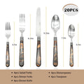 Barenthal Tortue Sandstone Handle Flatware Set 20Pcs Stainless Steel Cutlery