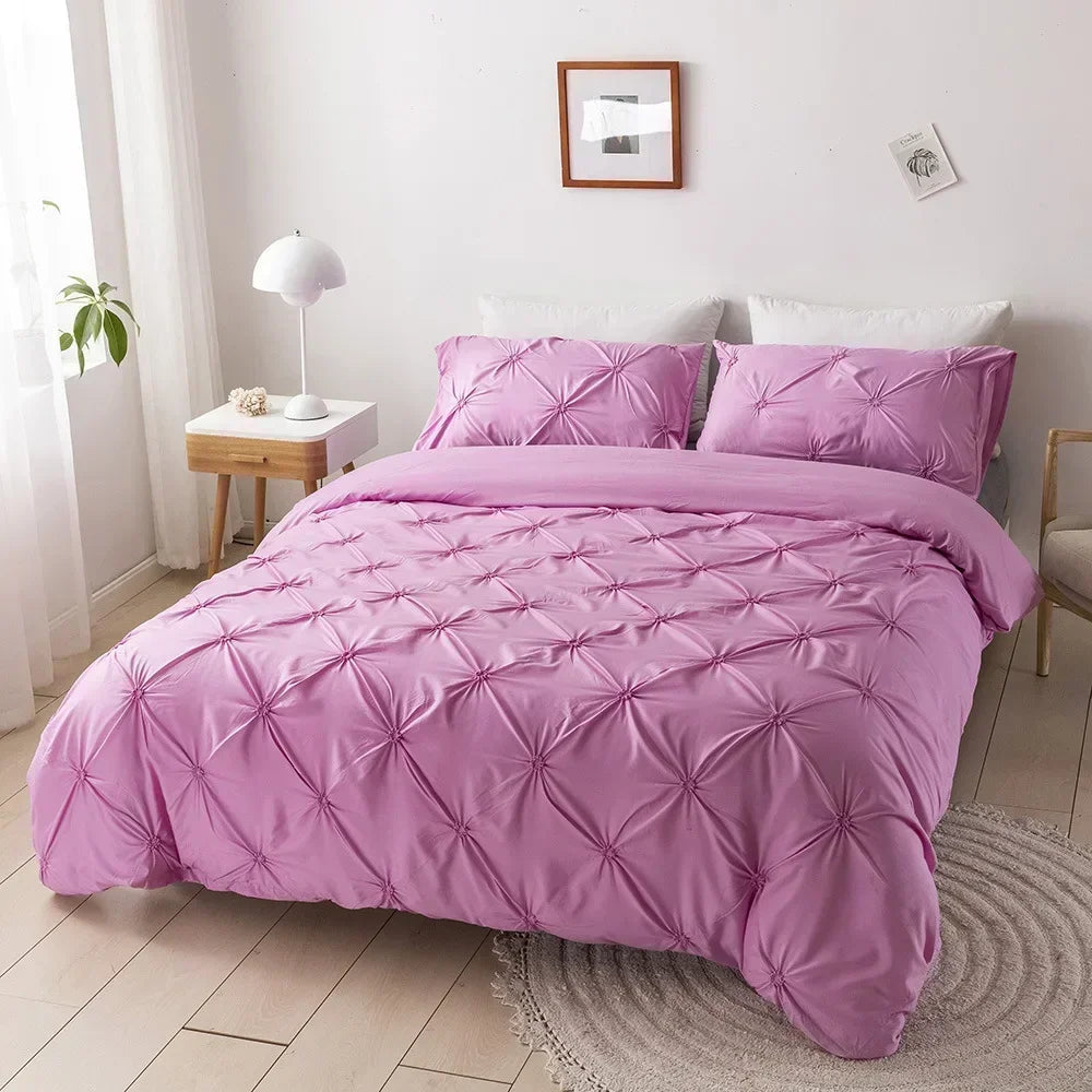 Crafts 3D Pinch Pleated Duvet Cover Set